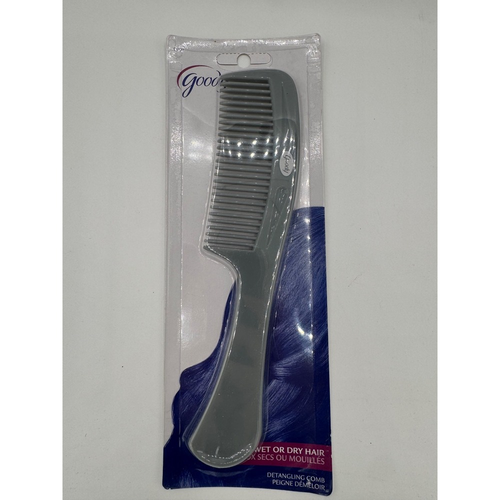 Goody Detangling Comb Gray Wet or Dry Hair Styling Tool 01107 NEW